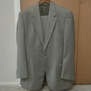 Pierre Cardin 42L Men's 2-piece Green 100% Wool Suit, Made in Italy, w/ Pants